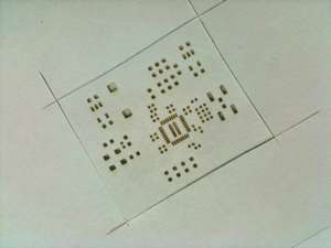 Cutting out solder stencil