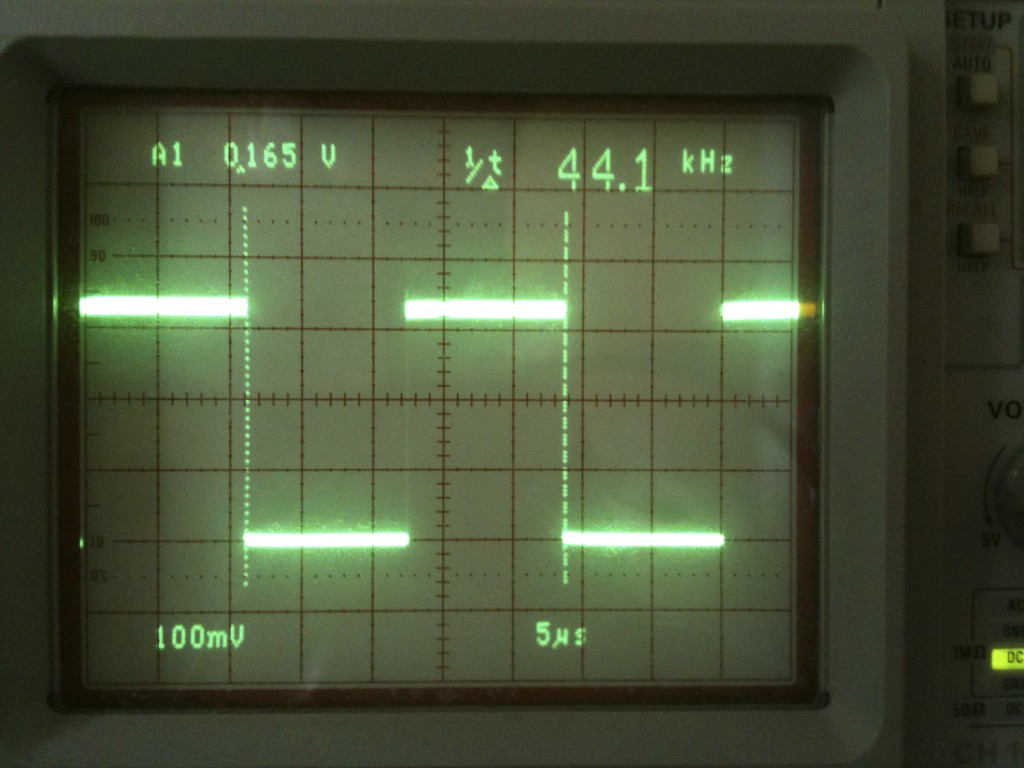 Audio frame clock -- 44.1kHz