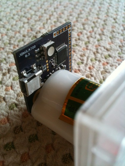 The Monulator: Inside Inside The Monulator, a USB-controlled analog panel meter with RGB backlight