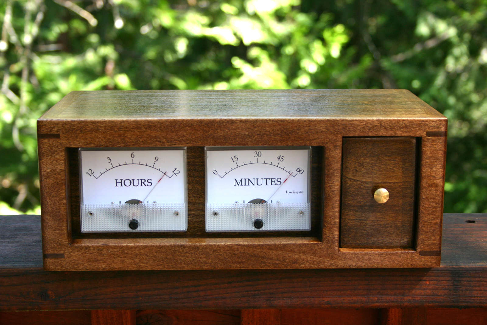 Chronulator in Poplar and Walnut, Built by Kraig